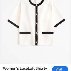 Abercrombie Women’s LuxeLoft Short-sleeve Cardigan small